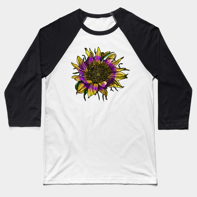 Intersex Sunflower Baseball T-Shirt by Art by Veya